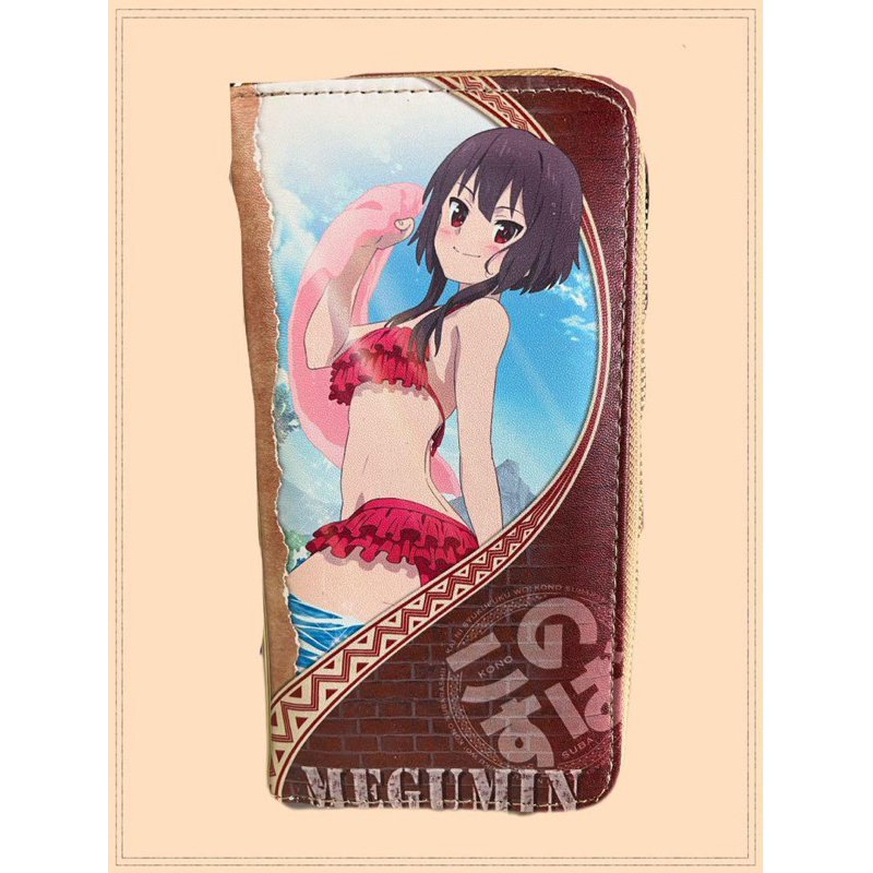 กระเป๋าสตางค์แบบยาว ลายเมกุมินจากอะนิเมะขอให้โชคดีมีชัยในโลกแฟนตาซี[Konosuba Long Wallet -Megumin-]