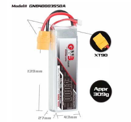แบต GNB 3เซล 900-5000mah HV XT30 XT60 XT90 แบตสำหรับ RC รถ เรือ เครื่องบิน โดรน หุ่นยนต์ มีให้เลือกหลายขนาดความจุ