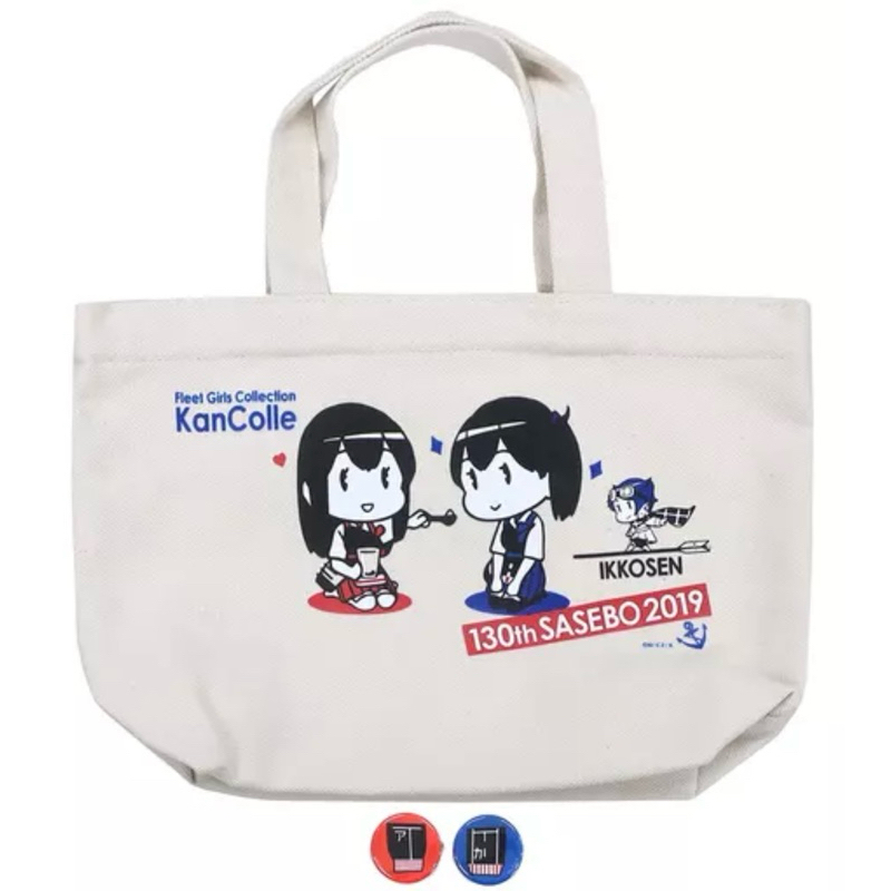 กระเป๋าผ้า&เข็มกลัด เรือรบโมเอะ[Kantai Collection ~KanColle~ 130th Sasebo 2019 -Tote Bag&Can Badge-]