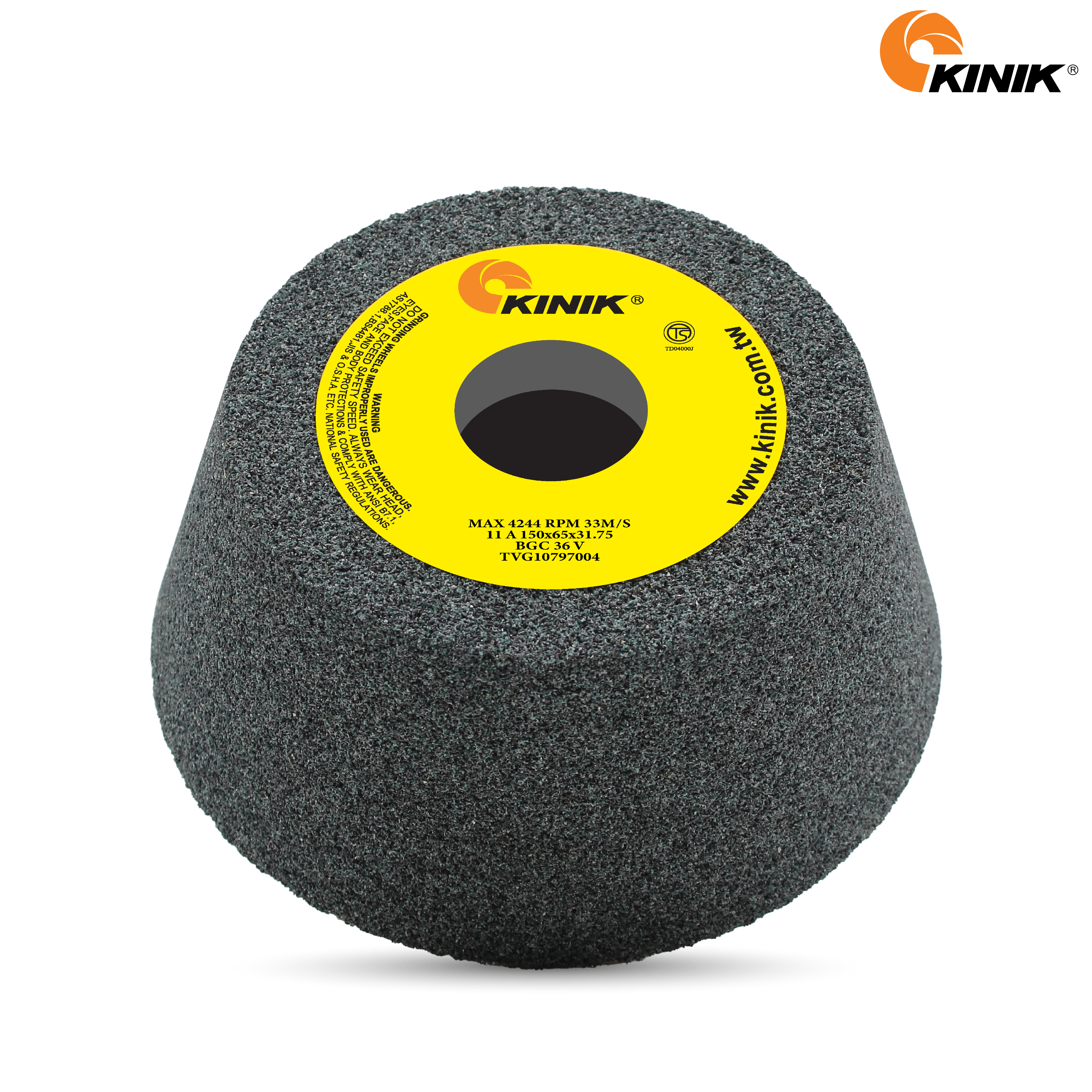 หินถ้วยเทเปอร์ KINIK BGC36V11A 150x65x31.75 mm.