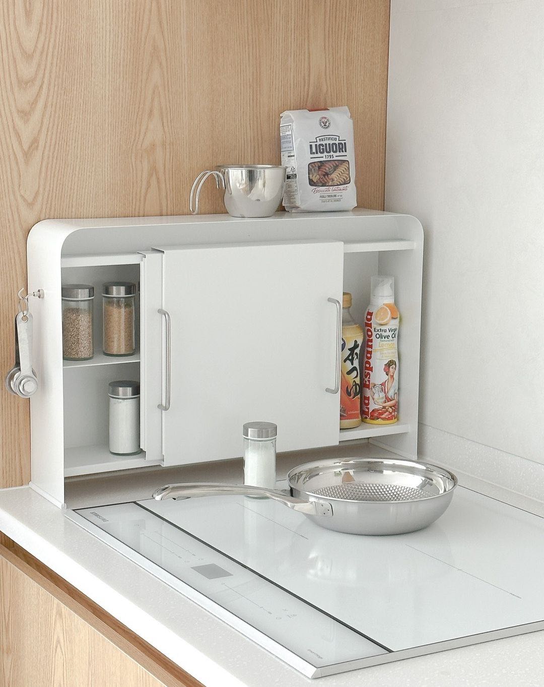 White slim storage