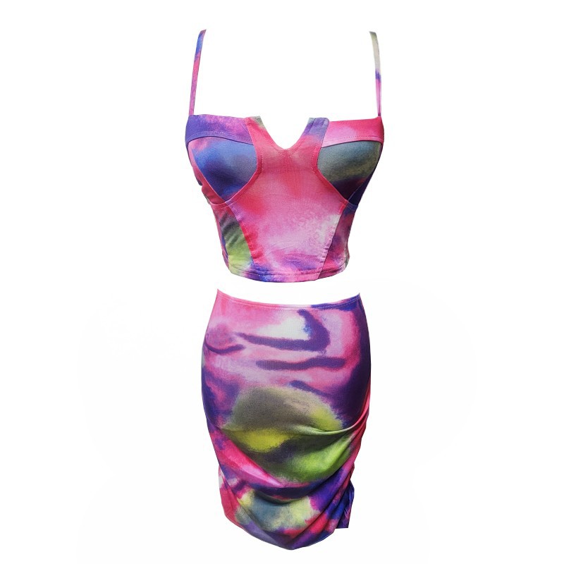 ชุดเซท เสื้อ+กระโปรง กาเลคซี่ X5492