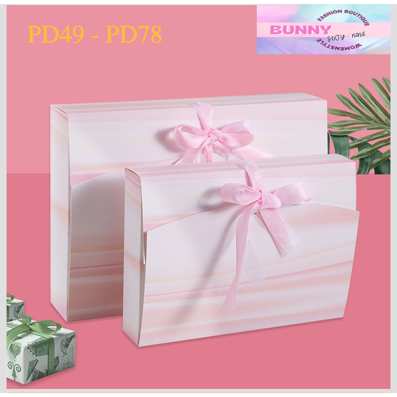 กล่องของขวัญสำเร็จรูป พร้อมริบบิ้นโบว์ ขนาด 13.5 นิ้ว