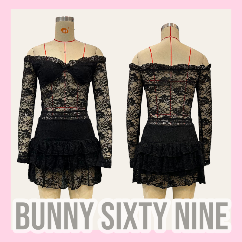 ชุดเซท ลูกไม้ปาดไหล่ รหัส GB240384