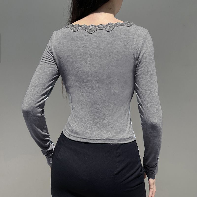 เสื้อครอป สไตล์เกาหลี รุ่นแขนยาว รหัส CN2745