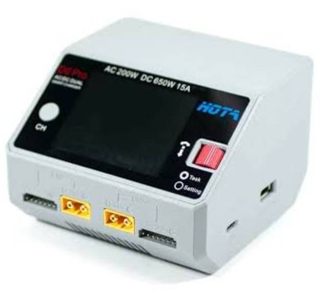 HOTA D6 Pro 325W 15A 1-6S Dual Channel AC/DC Smart Charger เครื่องชาร์จ แบตพร้อมกัน 2ก้อน 650w 15A ชาร์จไวเลส ชาร์จไฟบ้าน เสียบไฟบ้าน และ พาวเวอร์แยกได้ แรง ชาทเร็ว เต็มชัวร์