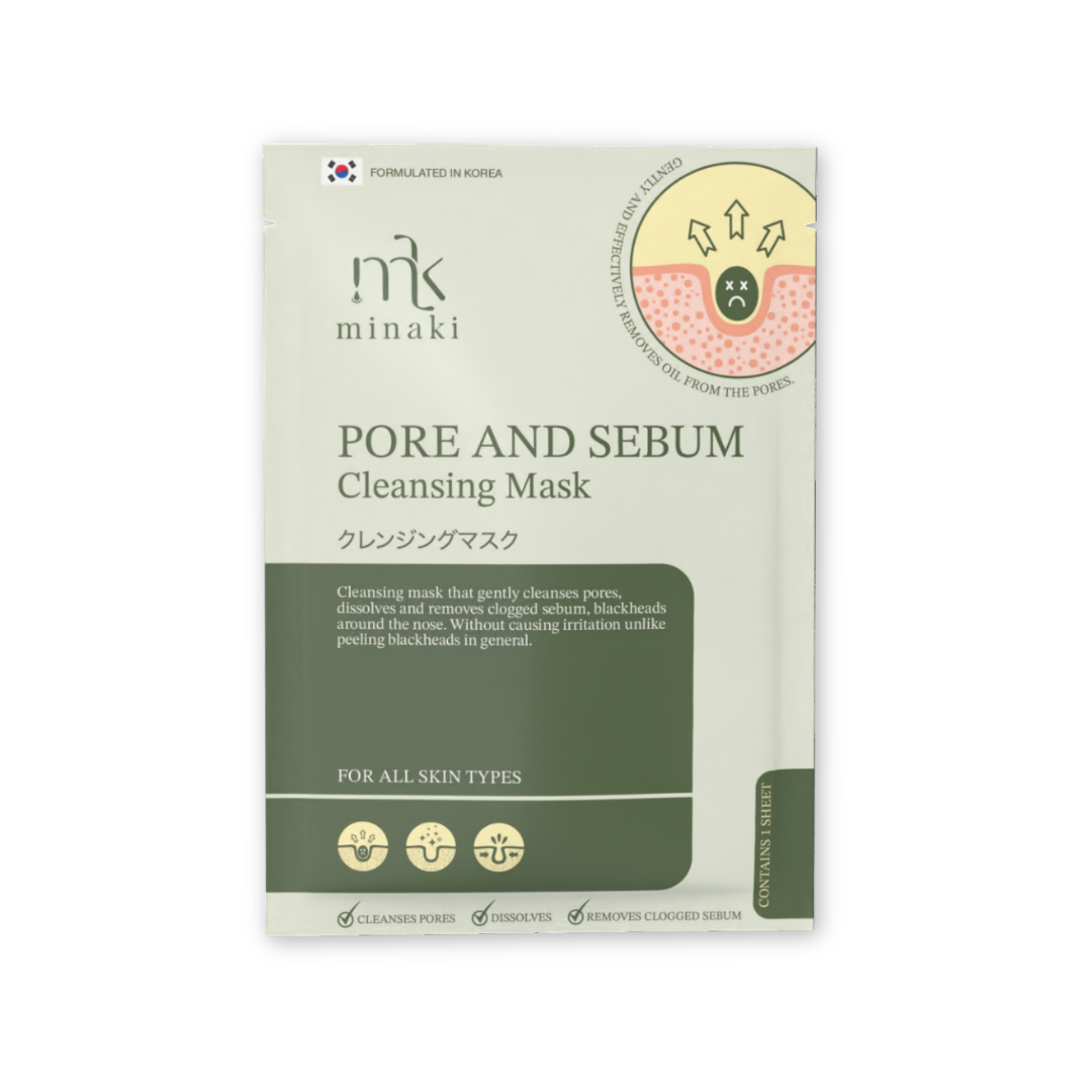 MINAKI OFFICIAL STORE | MINAKI PORE AND SEBUM Cleansing Mask มินากิ พอร์ แอนด์ ซีบั่ม เคล็นซิ่ง มาสก์ มาสก์ละลายสิวเสี้ยน ทำความสะอาดรูขุมขน มาสก์จมูกเพียวริ