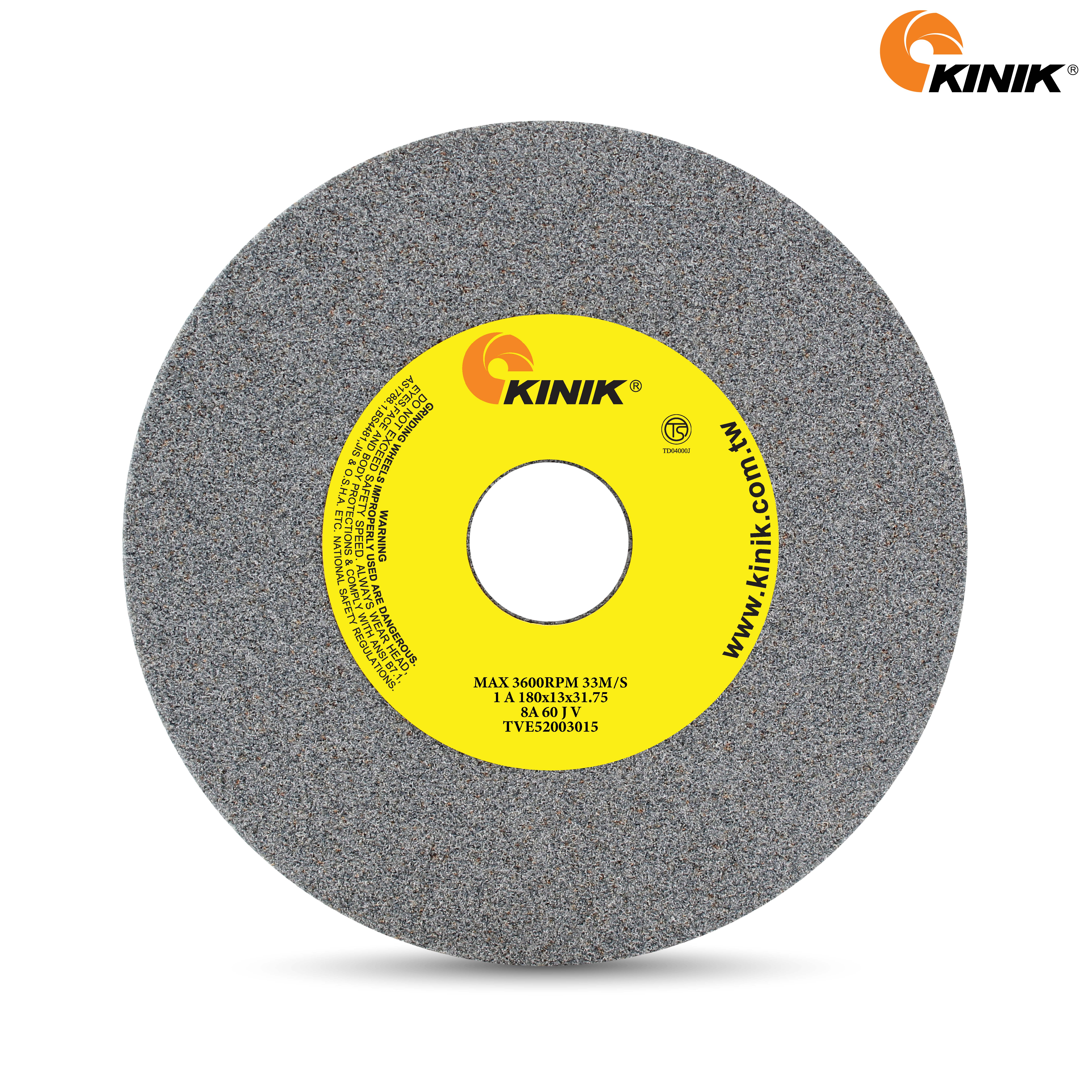 หินเจียร KINIK 8A60JV1A 180x13x31.75 mm.
