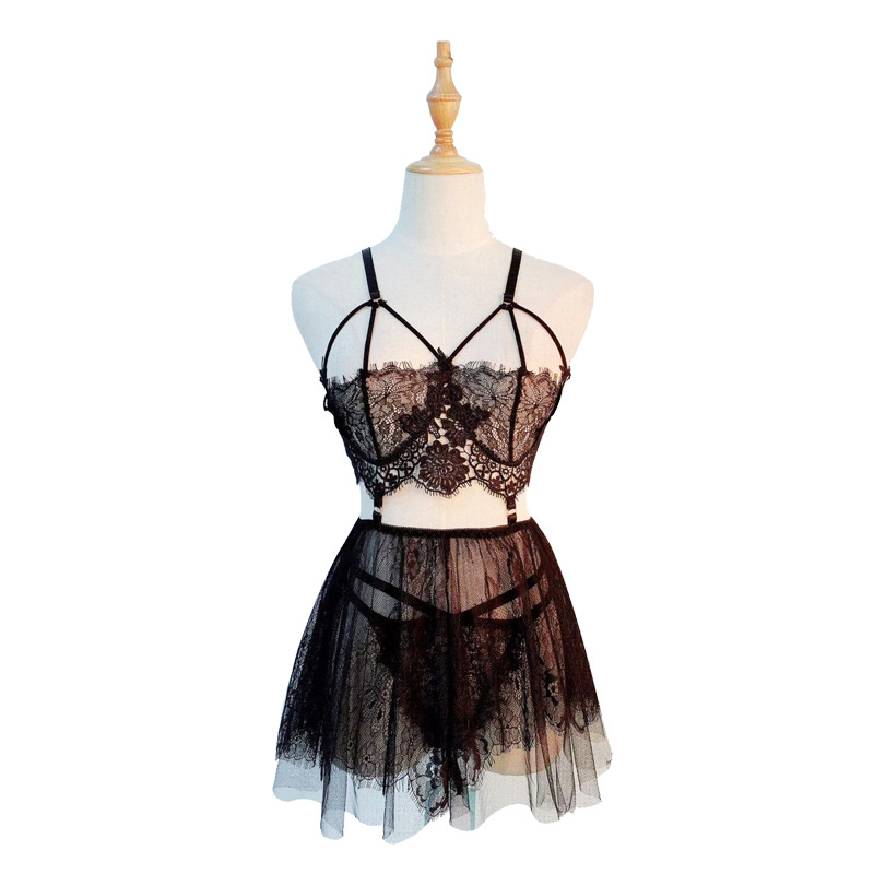 ชุดนอน ซีทรูลูกไม้ ชุดนอนเซ็กซี่ ชุดถ่ายแบบเซ็กซี่ รหัส X176-B