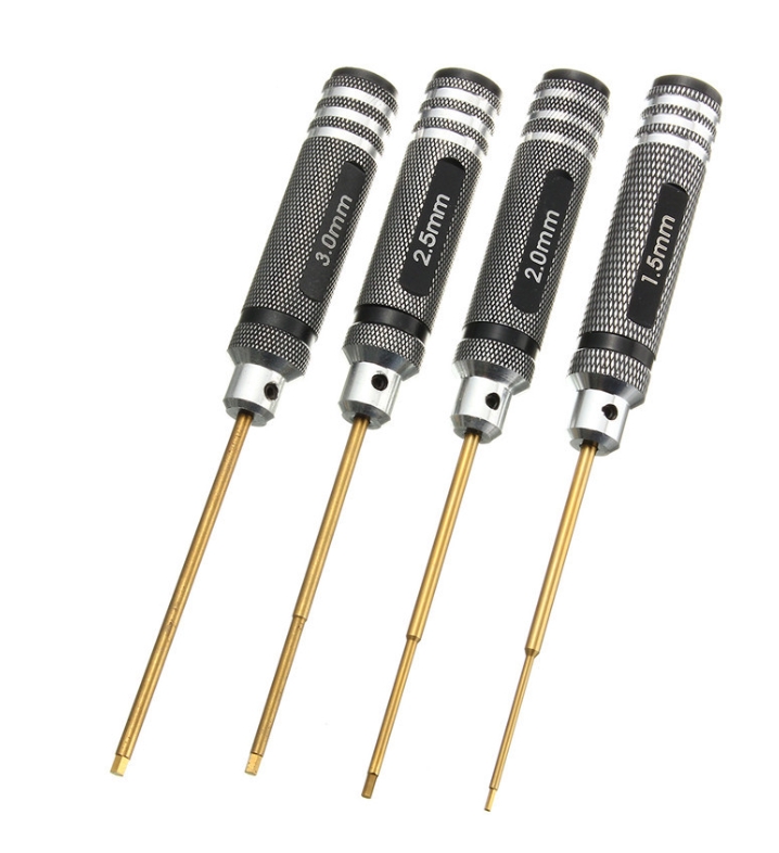 ไขควงหกเหลี่ยมชุด 4เบอร์ 1.5/2.0/2.5/3.0MM Hex Screw Driver