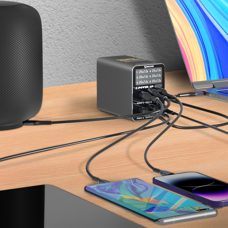 Hub ชาร์จ Usb 4 ช่อง TypeC 2ช่อง 50W