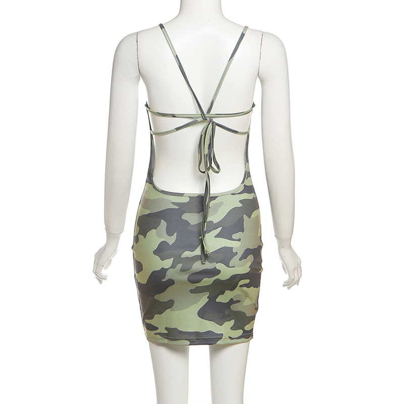 ชุดเดรส ทหาร โชว์หลัง เซ็กซี่ CN65933 พร้อมส่งในไทย