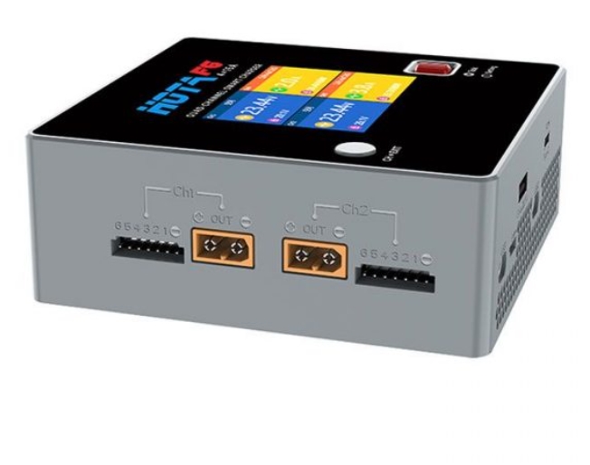 HOTA F6 4 Channel DC 250Wx4 15Ax4 Smart Battery Charger for 1-6S เครื่องชาทแบต ชาทได้พร้อมกัน 4ก้อน ชาทเร็ว แรง แม่นยำสูง