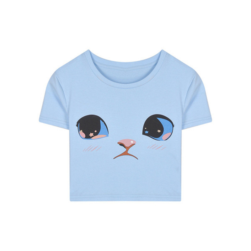 เสื้อครอป หน้าแมว CN6738