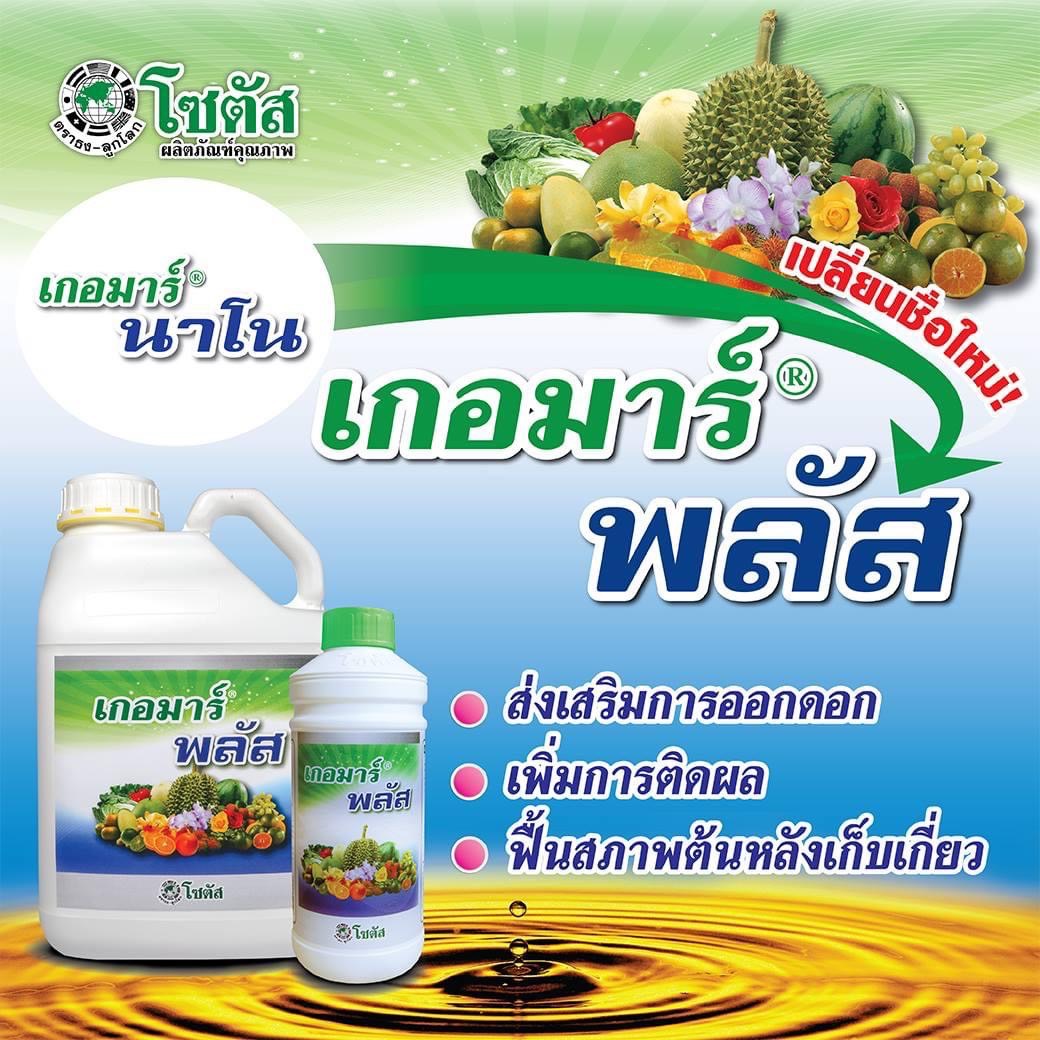 (ยกลังx12ขวด) เกอมาร์พลัส ส่งเสริมการออกดอกติดผล ฟื้นสภาพต้นหลังเก็บเกี่ยว เกอมาร์ พลัส (Goemar Plus) ขนาด1ลิตร