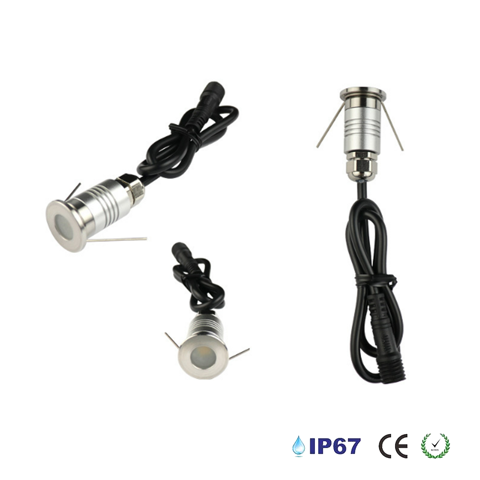 โคมไฟฝังพื้น Inground Up light Round 304 Stainless Steet + Aluminum lamp body LED 1W 12V IP67