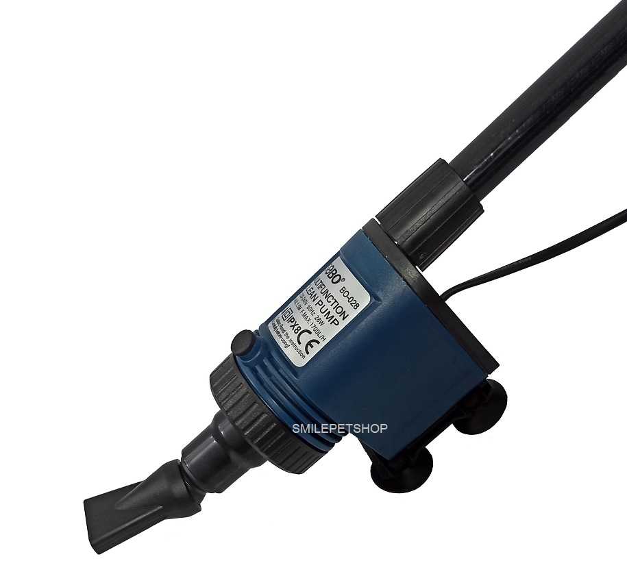 SOBO BO-028(ปั๊มน้ำดูดตะกอน ถ่ายน้ำ ทำความสะอาด ดูดตะกอนของเสีย ขี้ปลา ก้นตู้ และก้นบ่อปลา)