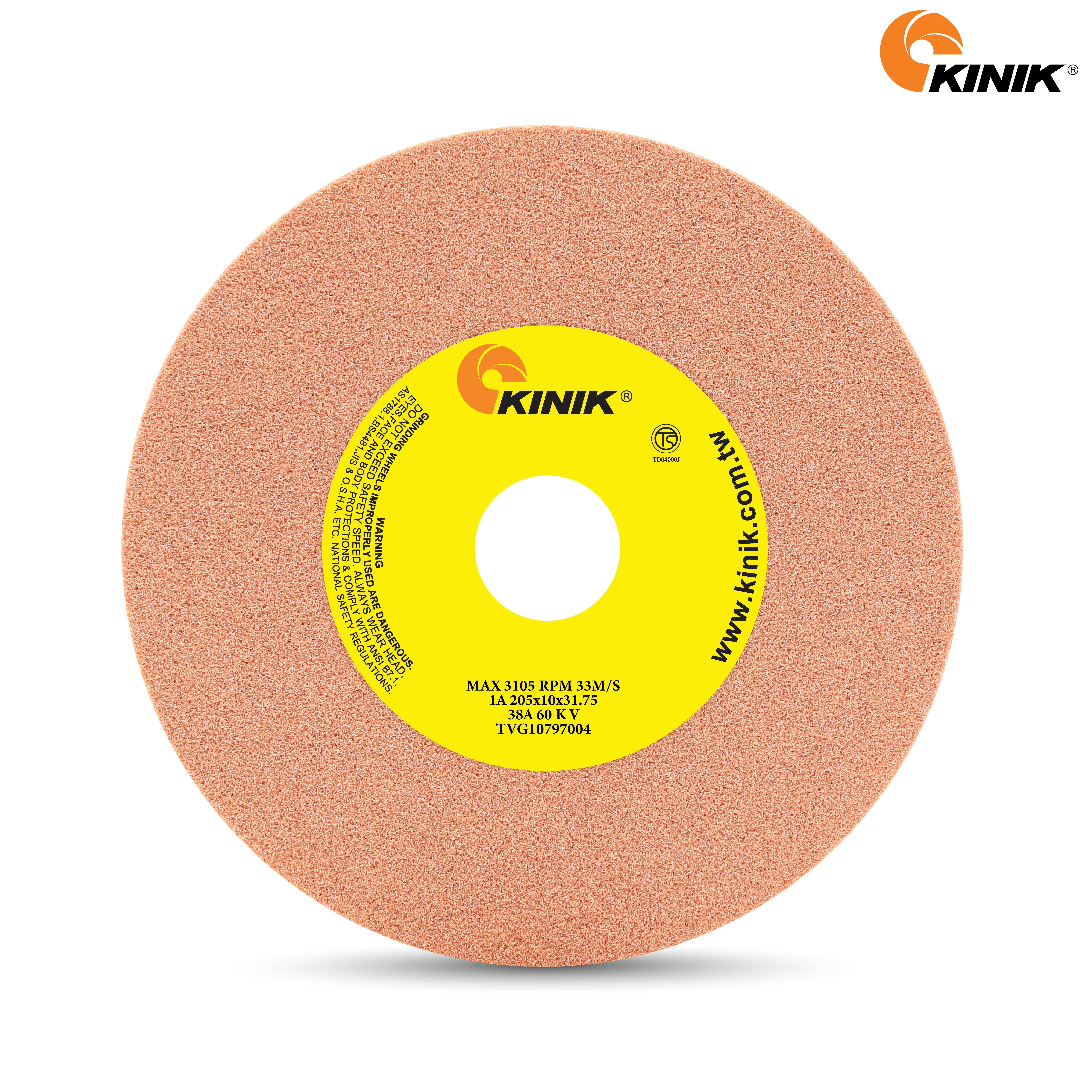 หินเจียร KINIK 38A60KV1A 205x10x31.75 m.m.