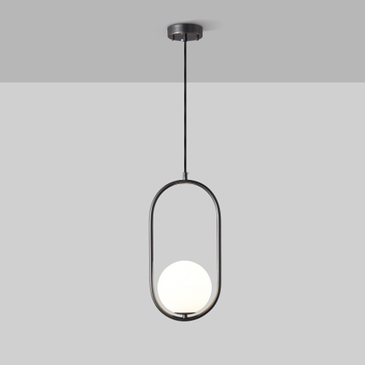 โคมไฟแขวนเพดาน Pendant Lamp All copper glass, Black Color LED E14