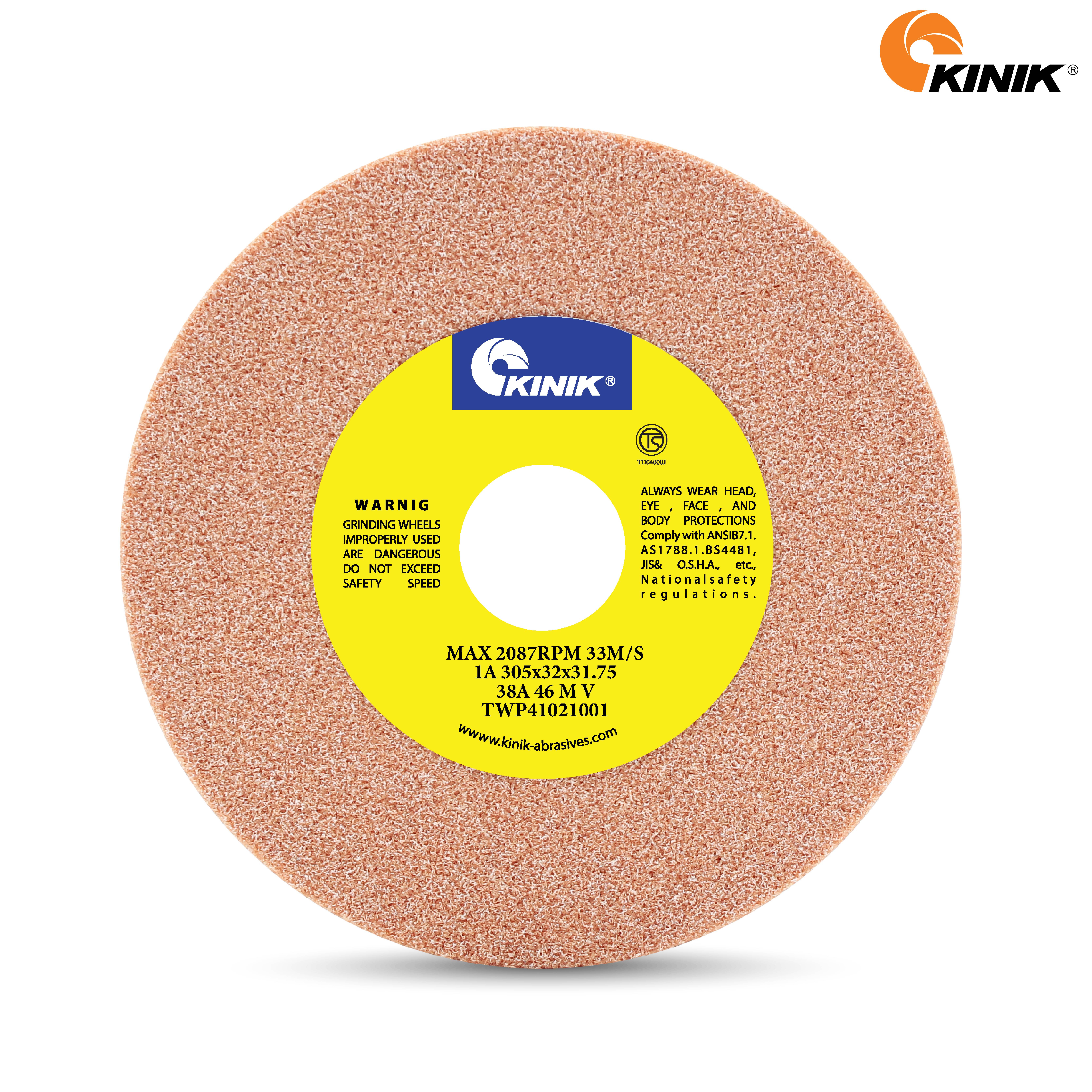 หินเจียร KINIK 38A46MV1A 305x32x31.75 mm.