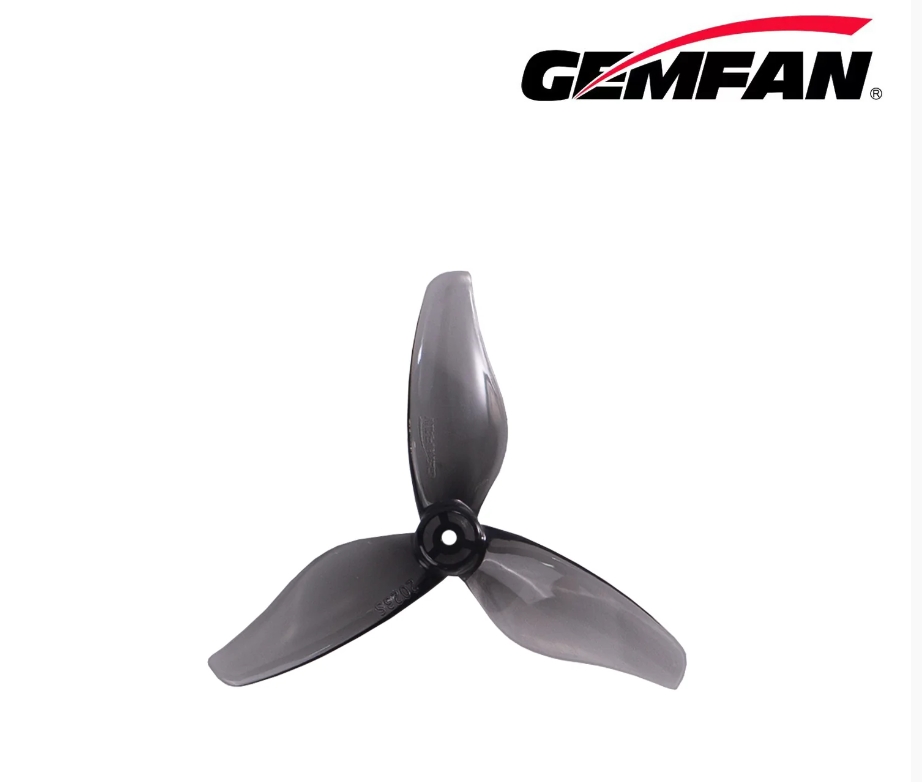 Gemfan Hurricane 2023S-3 / 2" Tri-Blade Micro/Whoop FPV Drone Props for 1.5mm Single-hole Shaft 1ถุง 8ใบ สุ่มสี