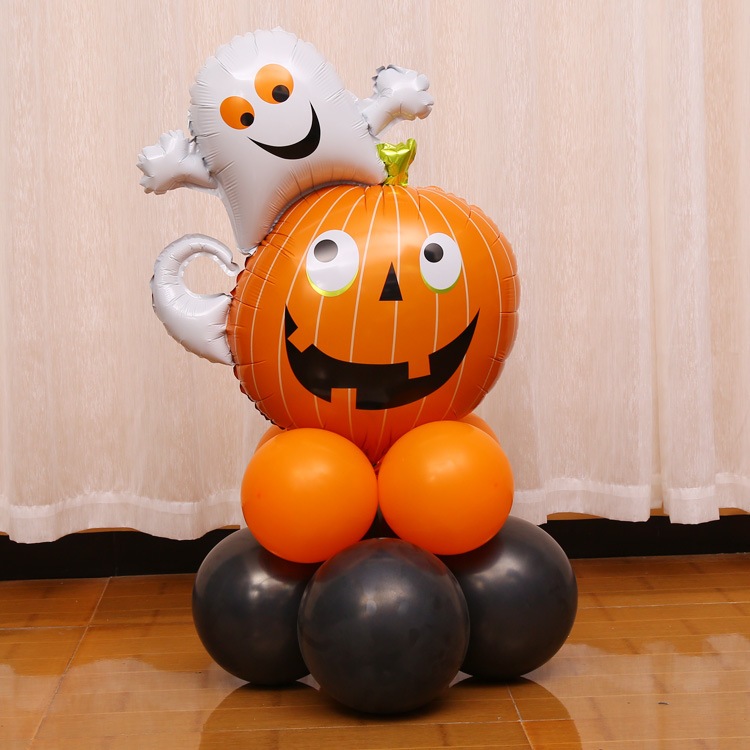 ลูกโป่ง ฟักทอง ฮาโลวีน HAPPY HALLOWEEN ฟอยล์ตกแต่งเทศกาล Halloween