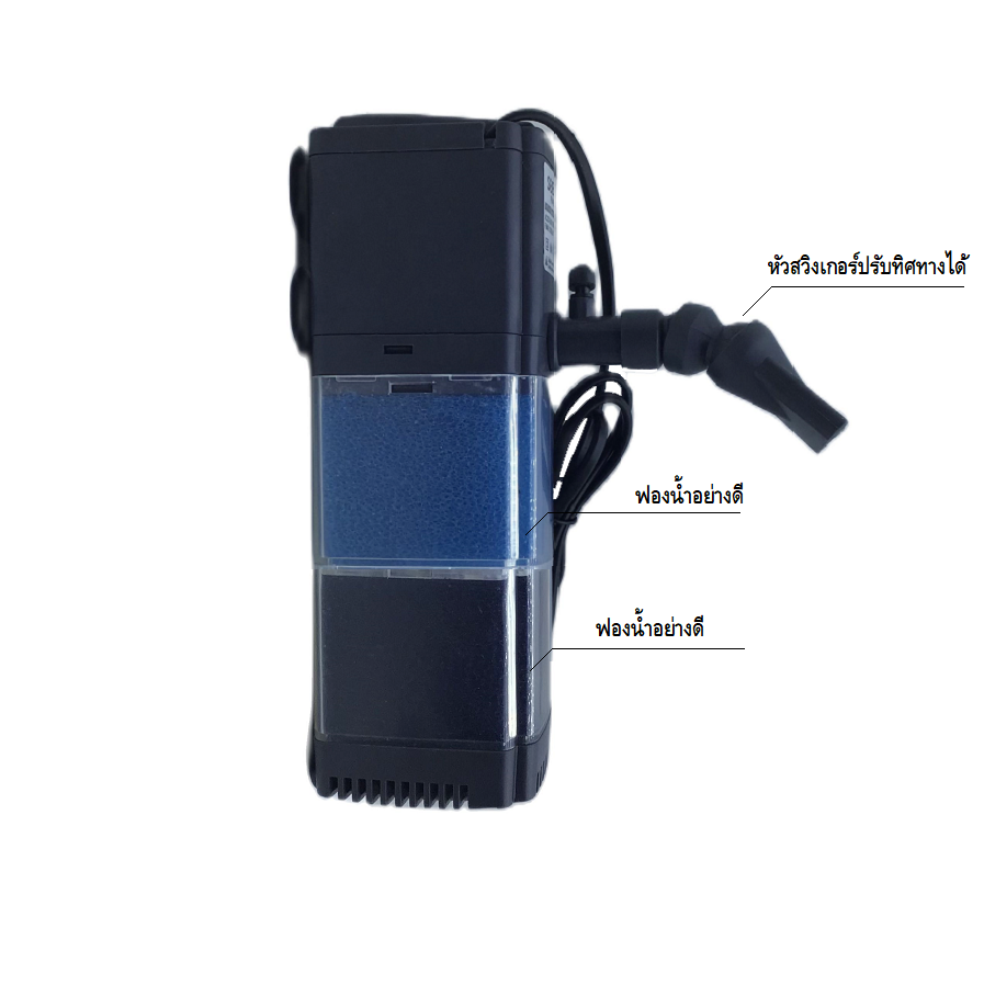 SOBO FH-1902,FH-1903,FH-1904(ปั๊มน้ำพร้อมกระบอกกรอง และวัสดุกรองพร้อมใช้งาน ความแรง 1500L/Hr)