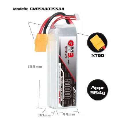 แบต GNB 3เซล 900-5000mah HV XT30 XT60 XT90 แบตสำหรับ RC รถ เรือ เครื่องบิน โดรน หุ่นยนต์ มีให้เลือกหลายขนาดความจุ