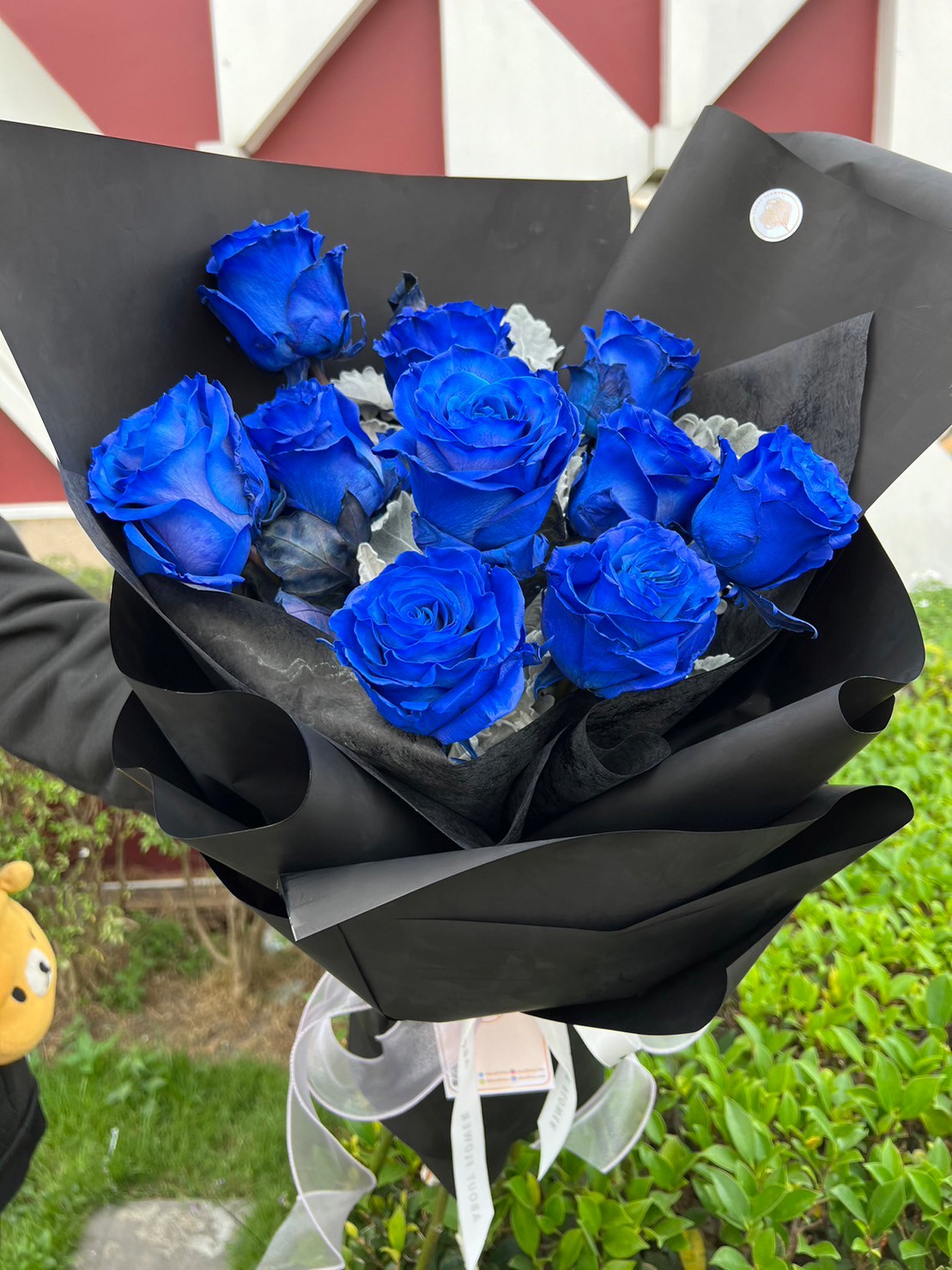 Ecuador Rose Bouquet ช่อดอกกุหลาบเอกวาดอร์ สีน้ำเงิน นำเข้า คัด Size จำนวน 10 ดอก พร้อมตกแต่ง สามารถเปลี่ยนสีได้