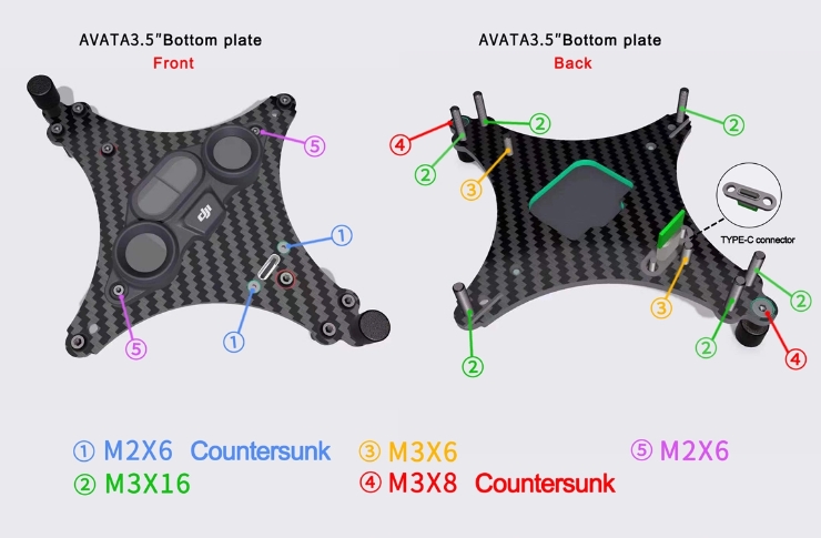 Axisflying AVATA 3.5" Frame + Motor V2 C157-2 ชุดอัพเกรด AVATA ให้บินดีขึ้น เพิ่มกำลังยก แบกกล้องได้ แรงกว่าเดิม