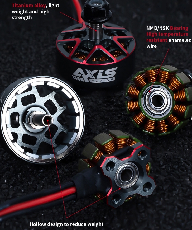 Axisflying Brushless Motor Racing 2207 2306 - 1960KV มอเตอร์โดรน ฟรีสไตด์ เรสซิ่ง ชุด 4ลูก