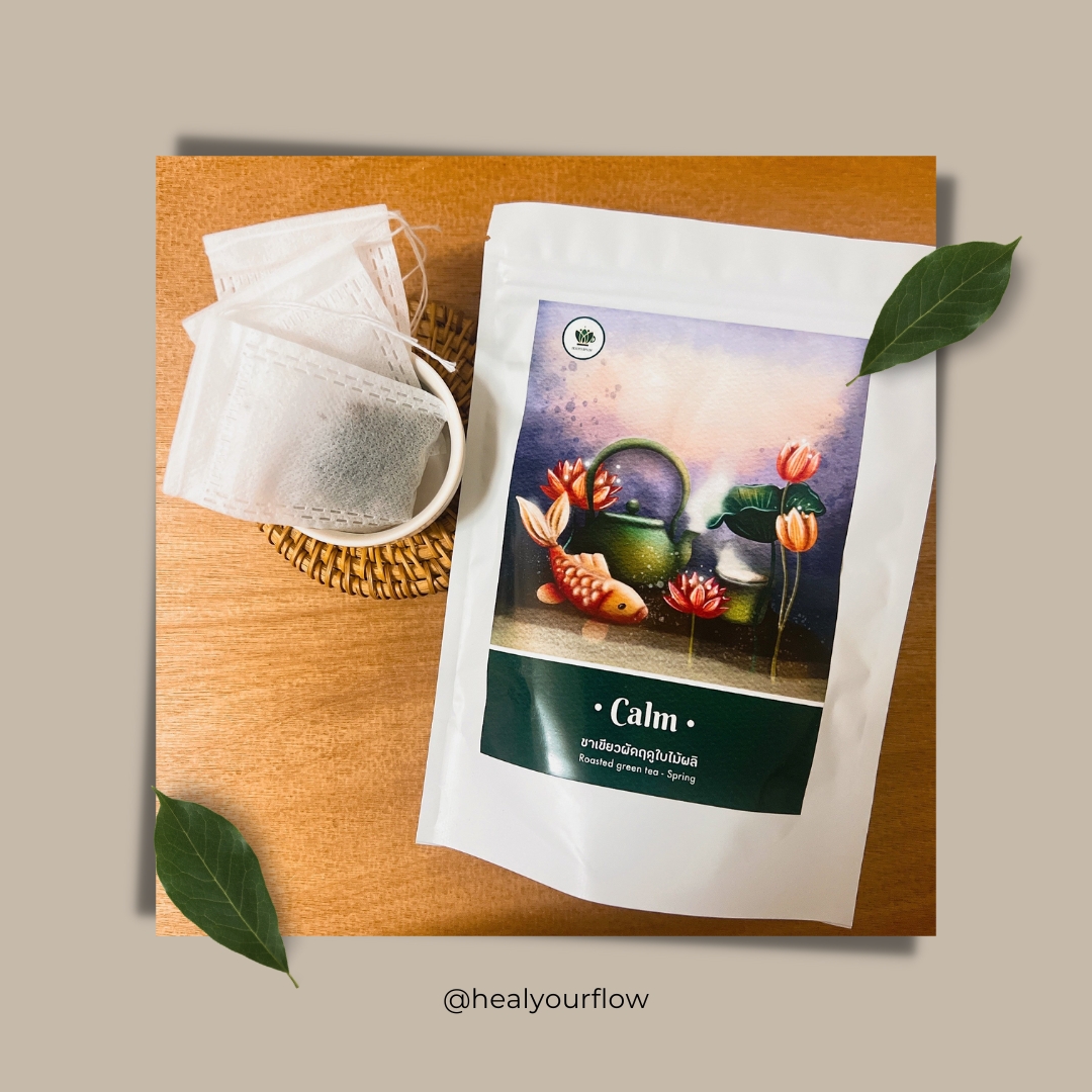 ชาเขียวผัดฤดูใบไม้ผลิ แบบ tea bag (10 ซอง)