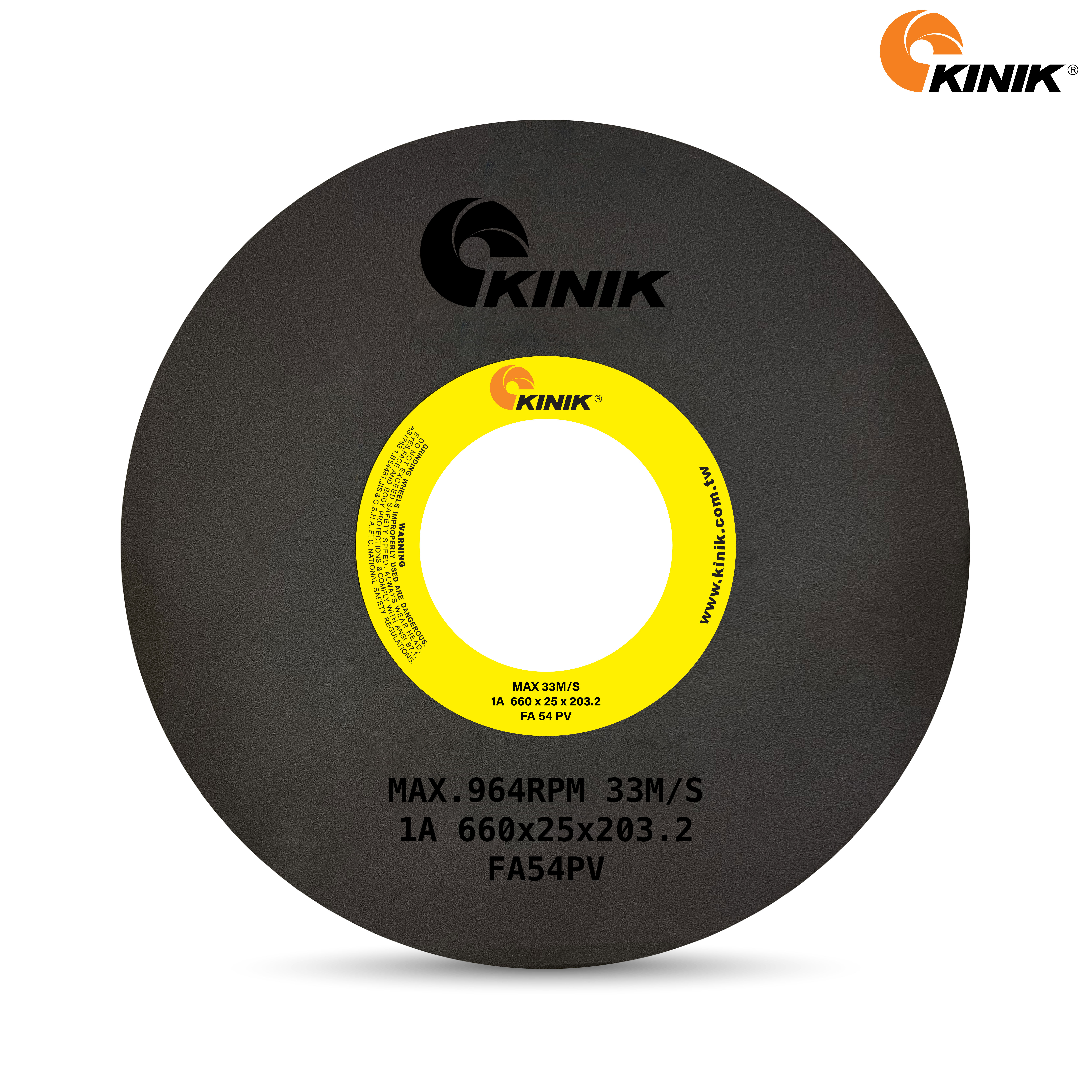 หินเจียร KINIK FA54PV1A 660x25x203.2 mm.
