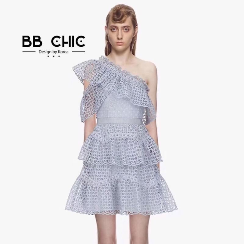 🌹 S 🌹 งานนำเข้า Self Portrait Dress เดรสเว้าไหล่ เนื้อผ้าลูกไม้ทั้งตัว