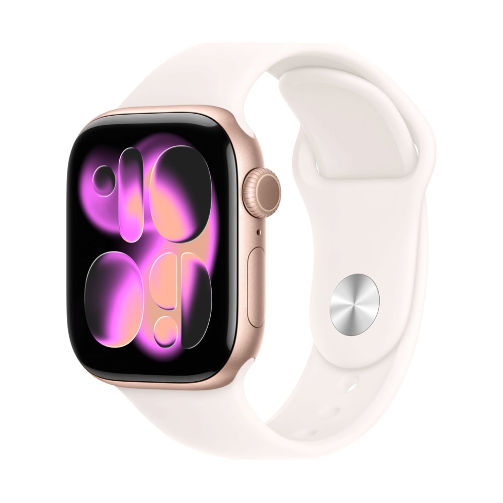 Apple Watch Series 11 GPS?42mm Rose Gold Aluminium with Light Blush Sport Band - M/L