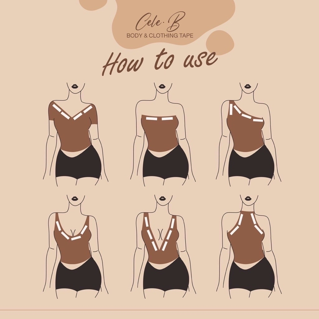 สติ๊กเกอร์เทปกาว แบบล่องหน เทปกันโป๊ เทปติดเสื้อ ยี่ห้อ Baber