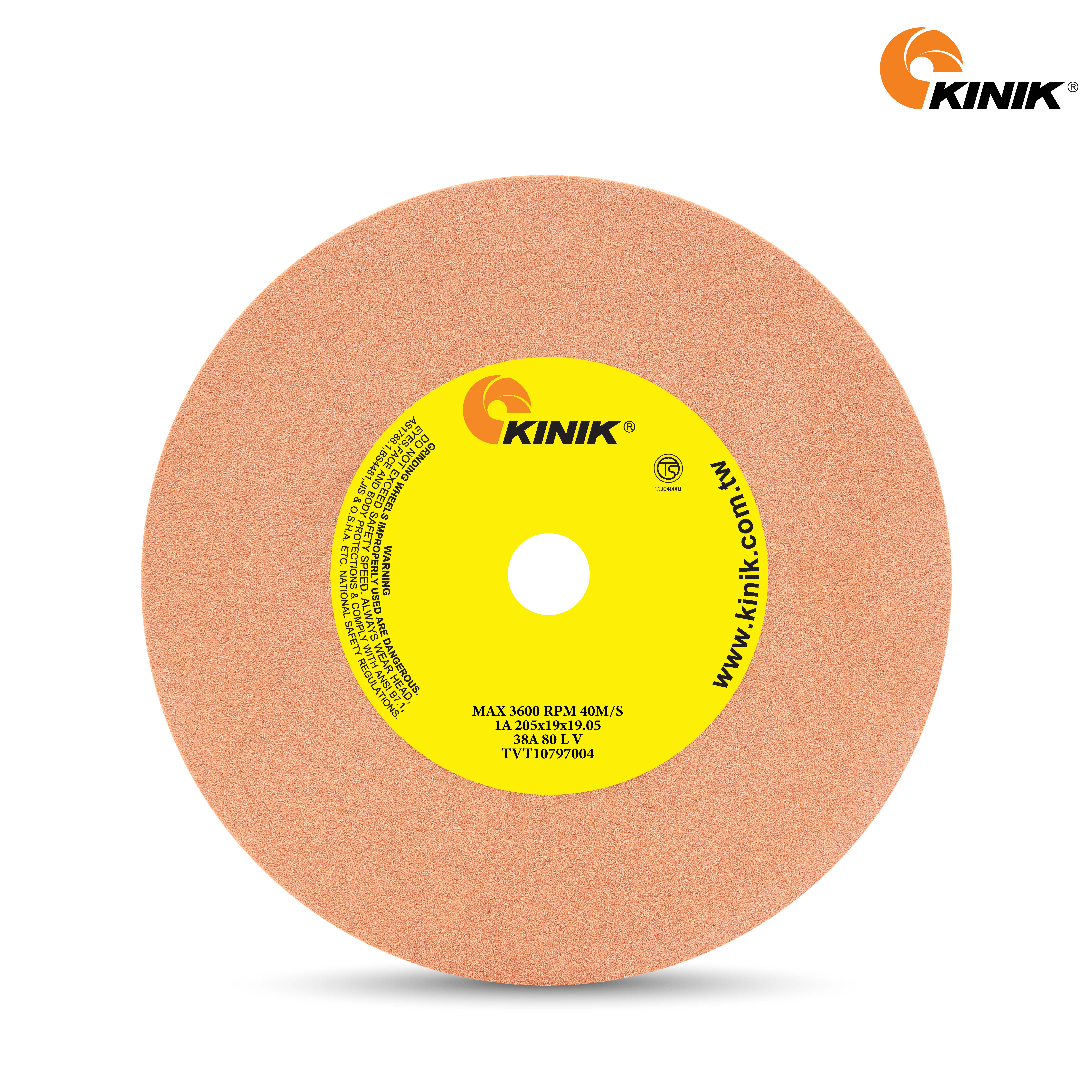 หินเจียร KINIK 38A80LV1A 205x19x19.05 mm.