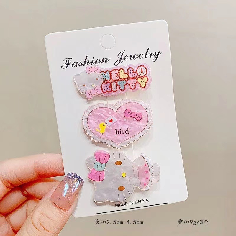 กิ๊บการ์ตูน แพ็ค 3 ชิ้น สินค้าพร้อมส่งในไทย