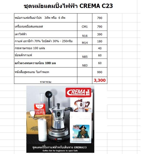 ชุดเดินทางชงกาแฟโมก้าพอท MOKA POT เครื่องบดมือใบมีดสแตนเลส : พร้อมสูตรชงร้านกาแฟ