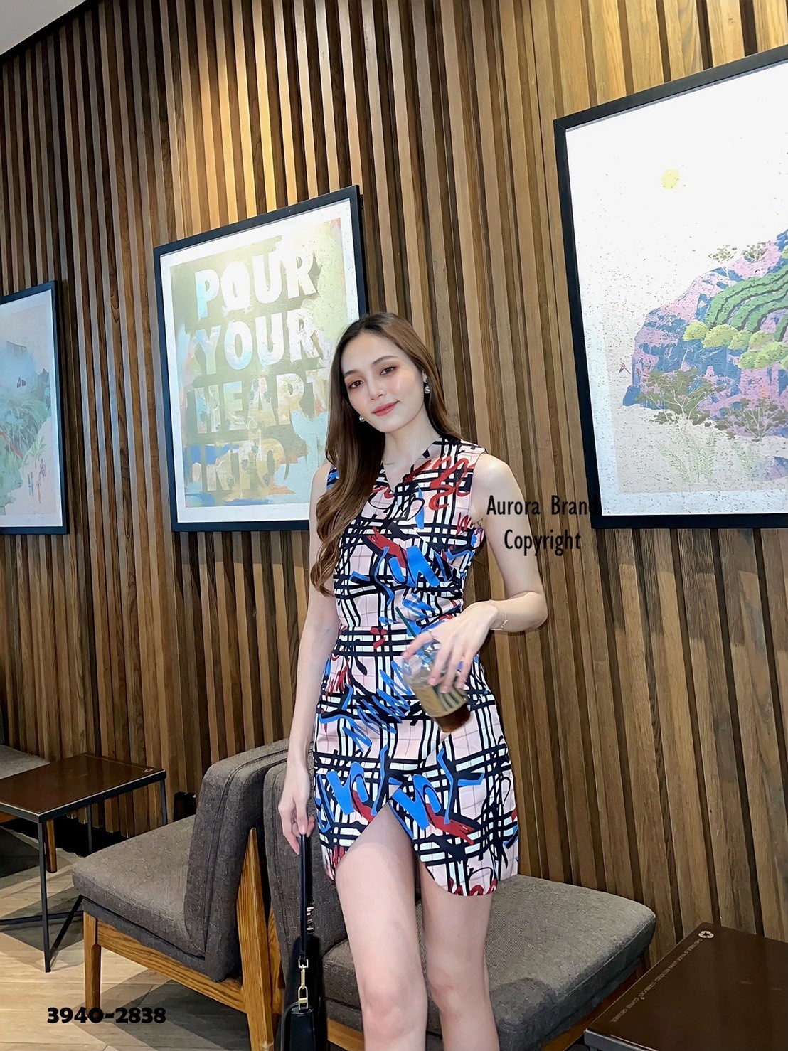 🍦 S 🍦 AURORA Setเสื้อลวดลายเกร๋ๆ พร้อมกระโปรง