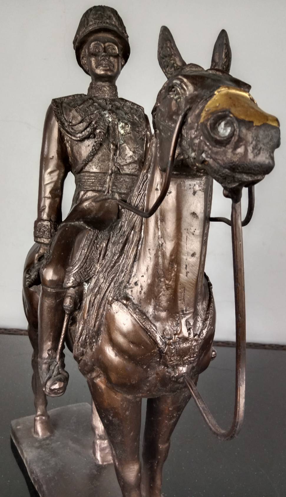 413.พระบรมรูปหล่อในหลวงรัชกาลที่5 พระบาทสมเด็จพระปรมินทรมหาจุฬาลงกรณ์ พระจุลจอมเกล้าเจ้าอยู่หัวทรงม้า(พระบรมรูปทรงม้า)