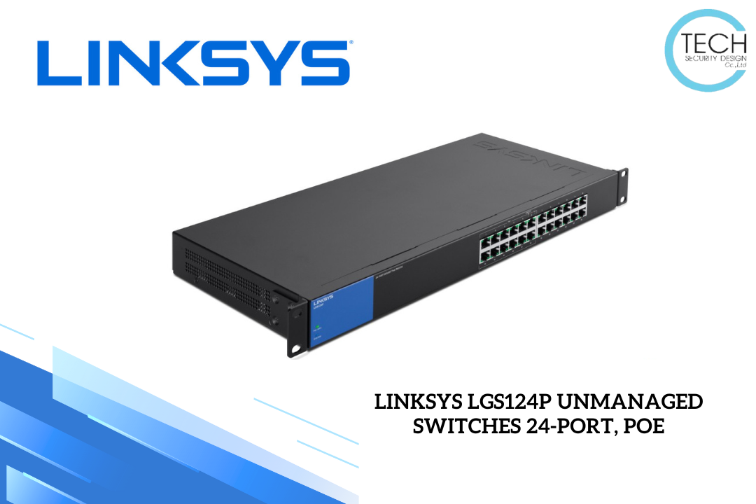 Linksys LGS124P Unmanaged Switches 24-port, POE