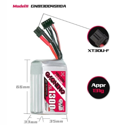 แบต GNB 4เซล 1200-6500mah HV XT30 XT60 XT90 แบตสำหรับ RC รถ เรือ เครื่องบิน โดรน หุ่นยนต์ มีให้เลือกหลายขนาดความจุ