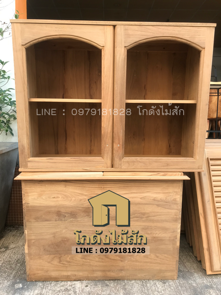 ตู้ลอยบานคู่กระจกหัวโค้ง