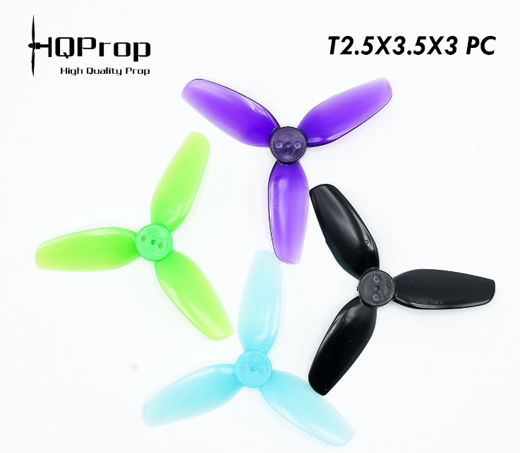 Hqprop T2.5X3.5X3 2.5Inch 1.5mm Shaft Micro Whoop ใบพัด 2.5นิ้ว 1ถุง 4ใบ