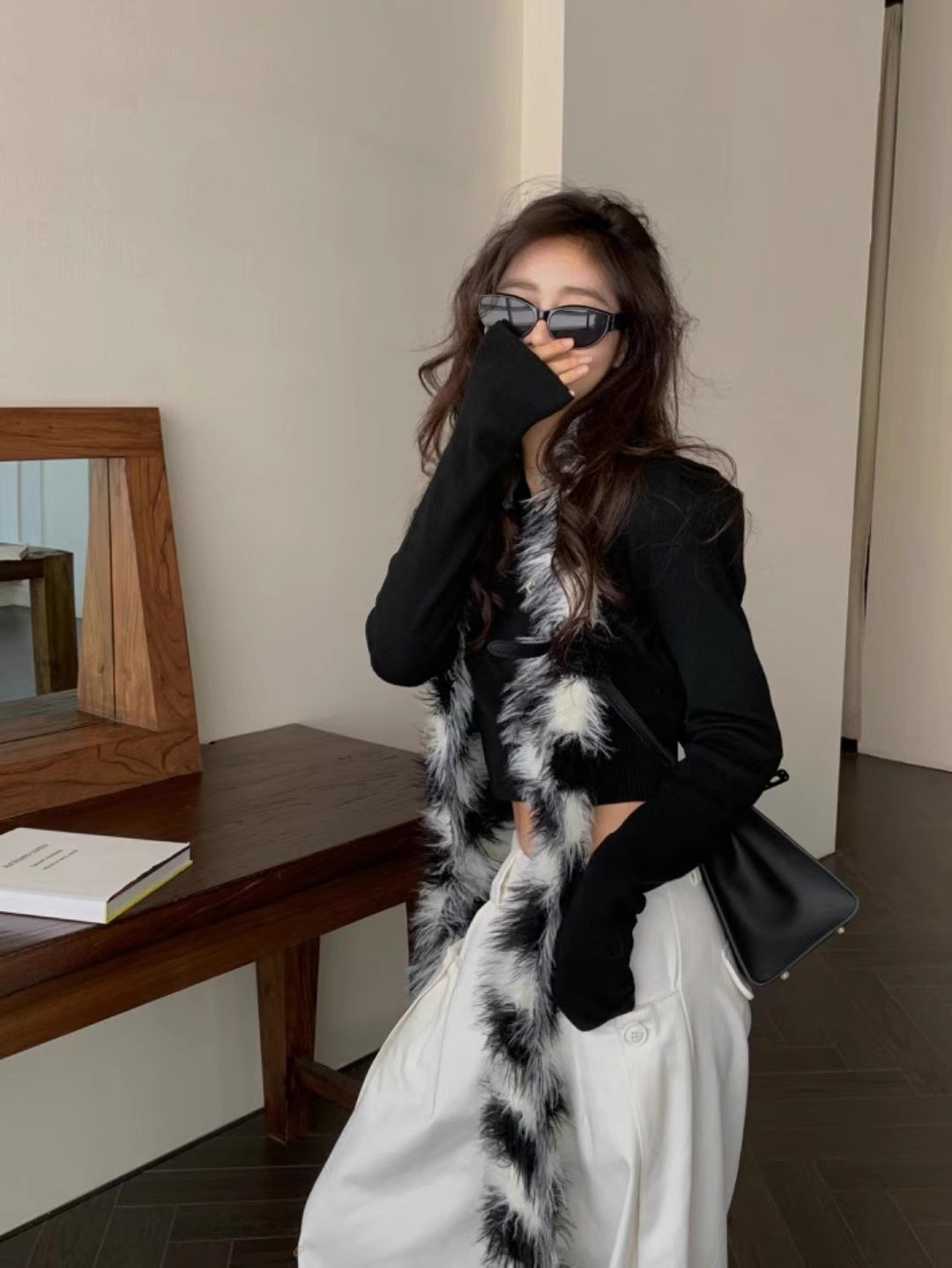 เสื้อแขนยาวฮู้ด เสื้อไหมพรม รหัส CN2379