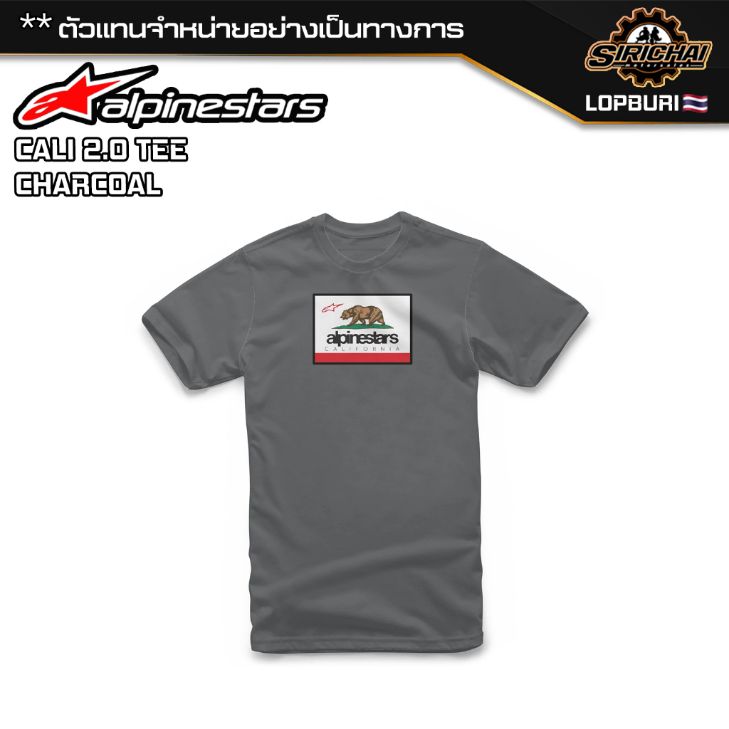 เสื้อยืด Alpinestars CALI 2.0 TEE CHARCOAL ของแท้ 100%✅