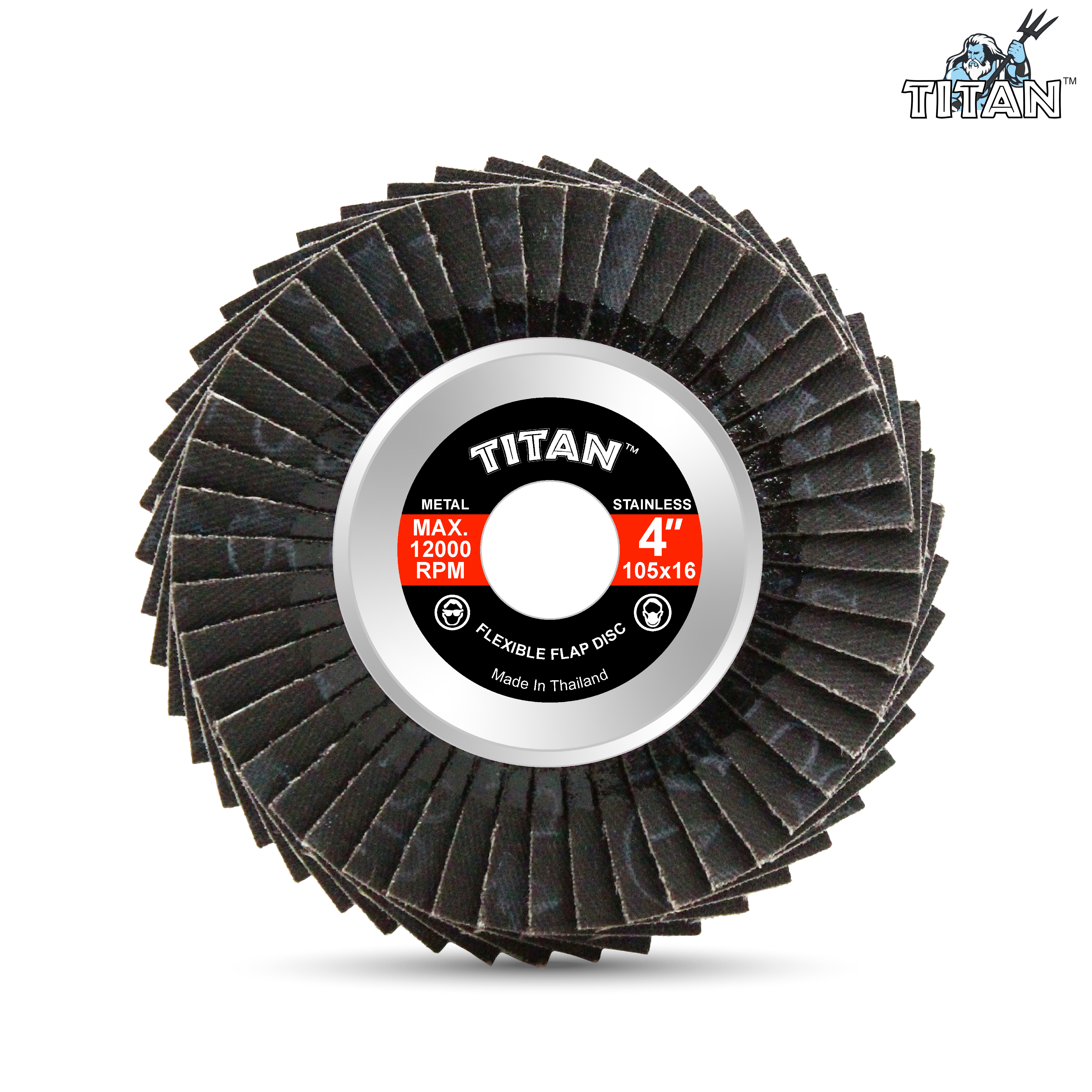 จานทรายหลังอ่อน(911) TITAN A120 105x16 mm.