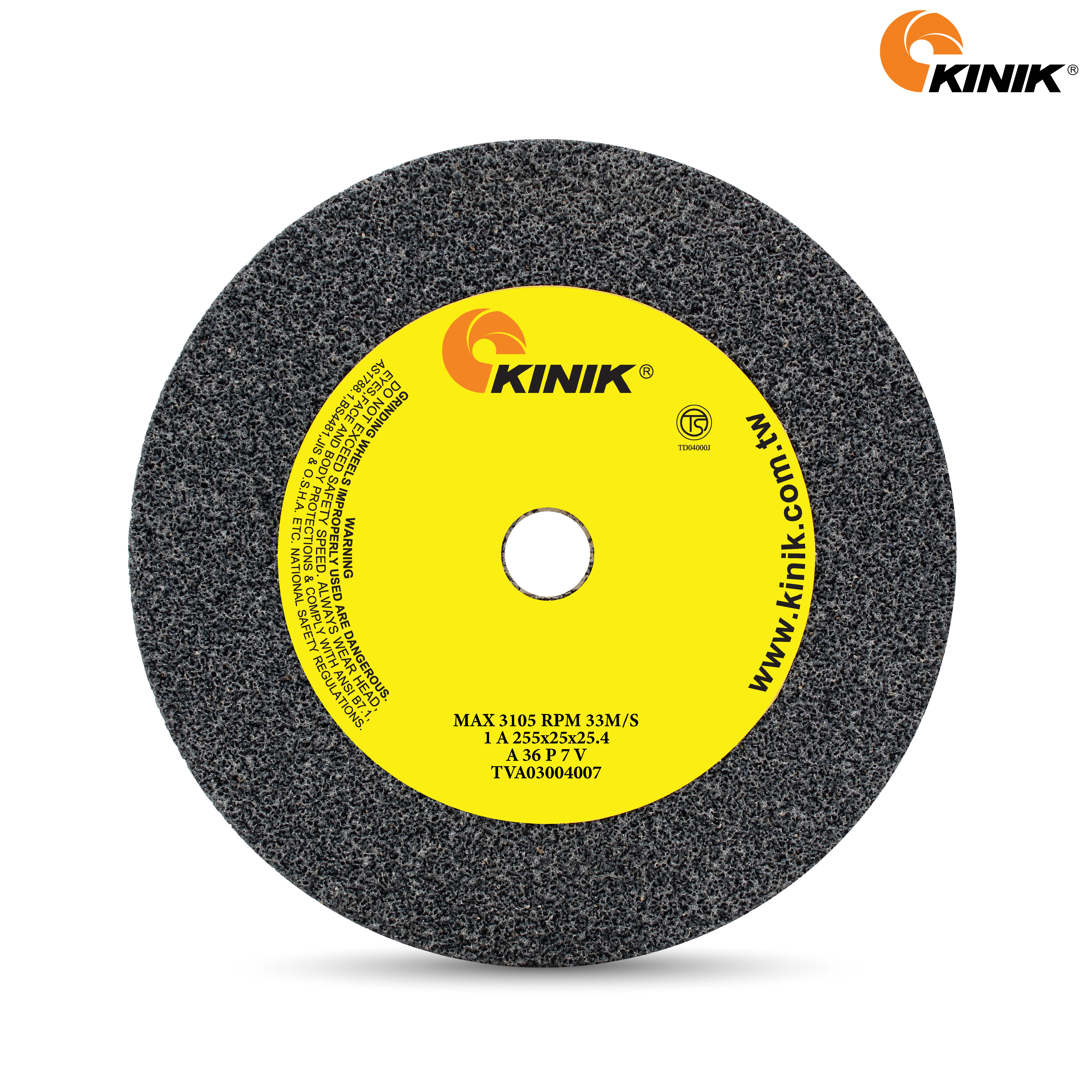 หินเจียร KINIK A36P7V1A 255x25x25.4 mm.