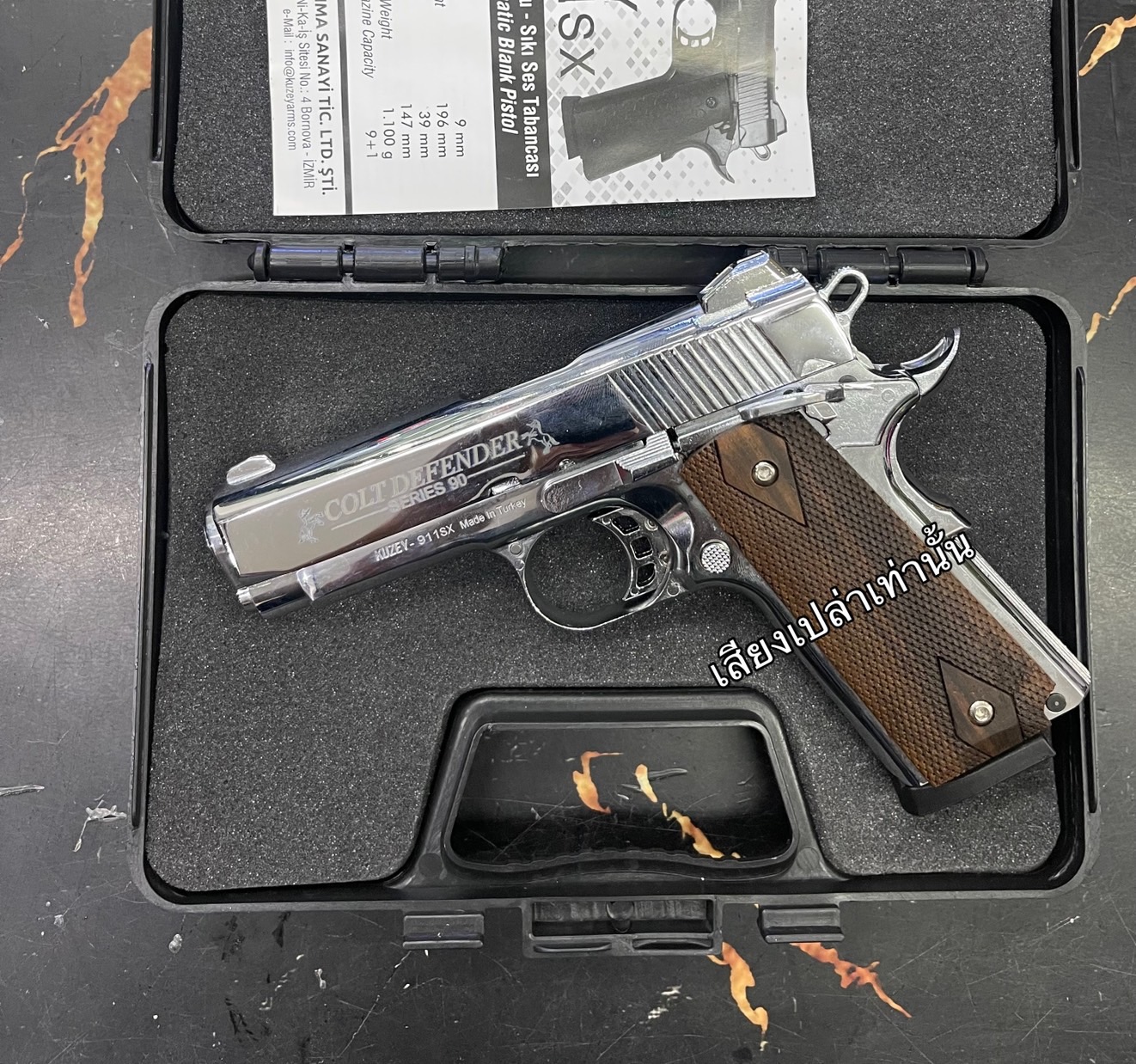 แบลงค์กัน KUZEY KIMBER PRO กริปไม้ สีเงินเงา